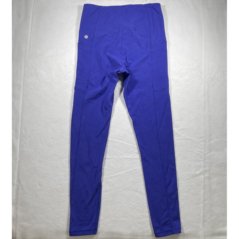Zella Womens Small Blue High Rise Cropped Leggings Pocket Athletic Workout